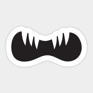 scary teeth face mask Sticker